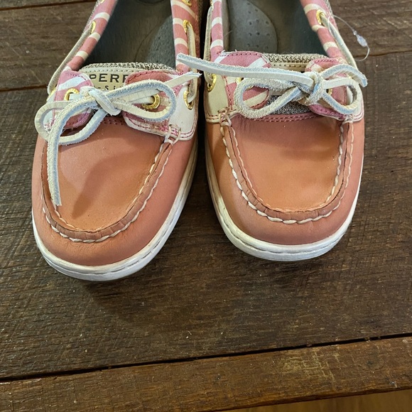 Sperry Women's Pink and Tan Loafers - Picture 2 of 7
